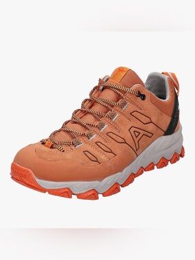 Allrounder  Mephisto Men's Rust Orange Lace-Up Athletic Shoes 👞